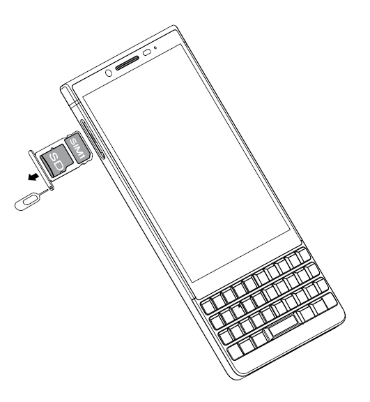 SIMカードの挿入方法 ：BlackBerry KEY2 | よくある質問(FAQ